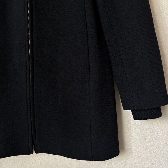 J.Crew Italian Wool Lodge Essential Black Coat in Stadium-Cloth - Picture 4 of 12